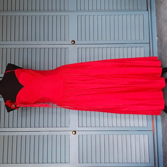 Vintage Flirtations Red Formal Dress - Picture 3 of 7